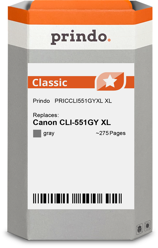 Canon CLI-551GY XL Cartouche Gris compatible équivalent à 6447B001 · Prindo Classic