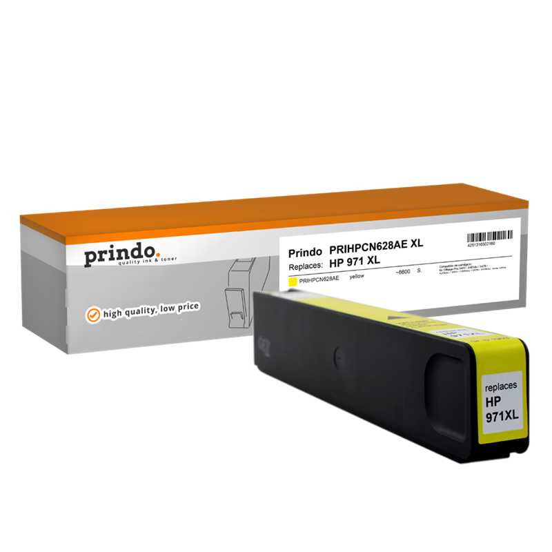 HP 971 XL Cartouche Jaune compatible équivalent à CN628AE · Prindo Classic