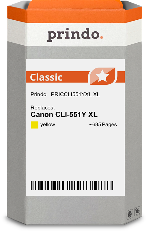 Canon CLI-551Y XL Cartouche Jaune compatible équivalent à 6446B001 · Prindo Classic