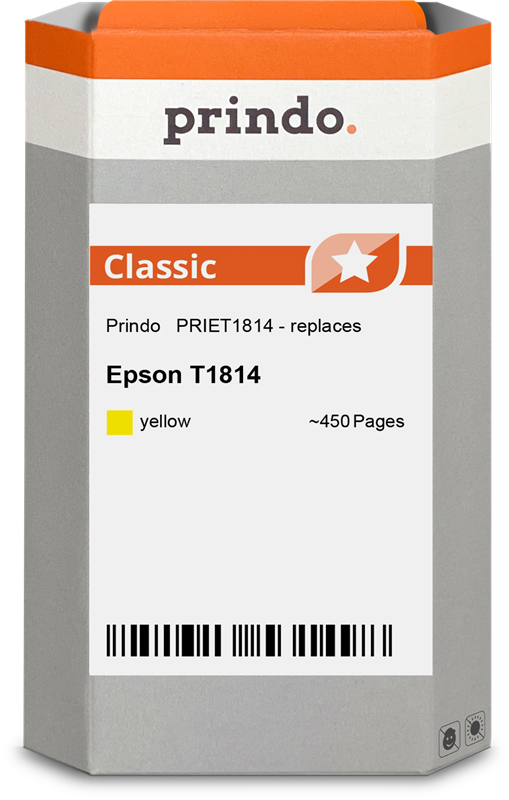 Epson 18 XL Cartouche Jaune compatible équivalent à C13T18144012 · Prindo Classic