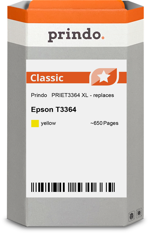Epson 33 XL Cartouche Jaune compatible équivalent à C13T33644012 · Prindo Classic
