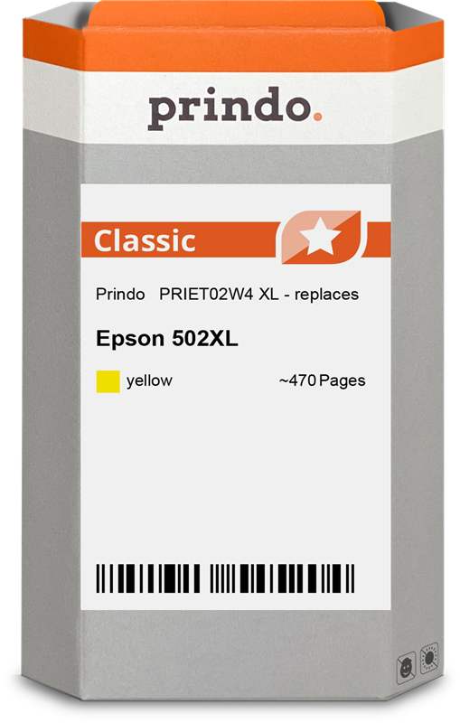 Epson 502XL Cartouche Jaune compatible équivalent à C13T02W44010 · Prindo Classic