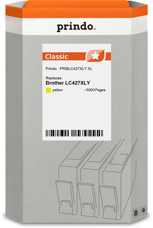 Brother LC427XLY Cartouche Jaune compatible · Prindo Classic