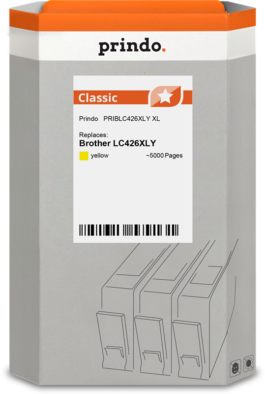 Brother LC426XLY Cartouche Jaune compatible · Prindo Classic