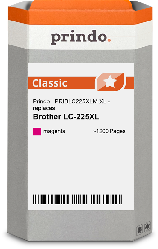 Brother LC225XLM Cartouche Magenta compatible · Prindo Classic