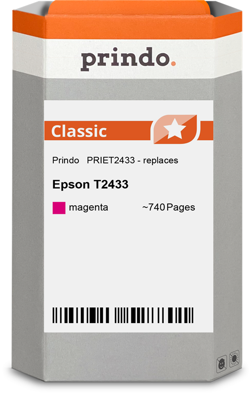 Epson 24 XL Cartouche Magenta compatible équivalent à C13T24334012 · Prindo Classic