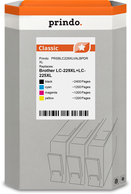 Brother LC229XLVALBPDR Cartouche Pack 4 Couleurs compatible · Prindo Classic