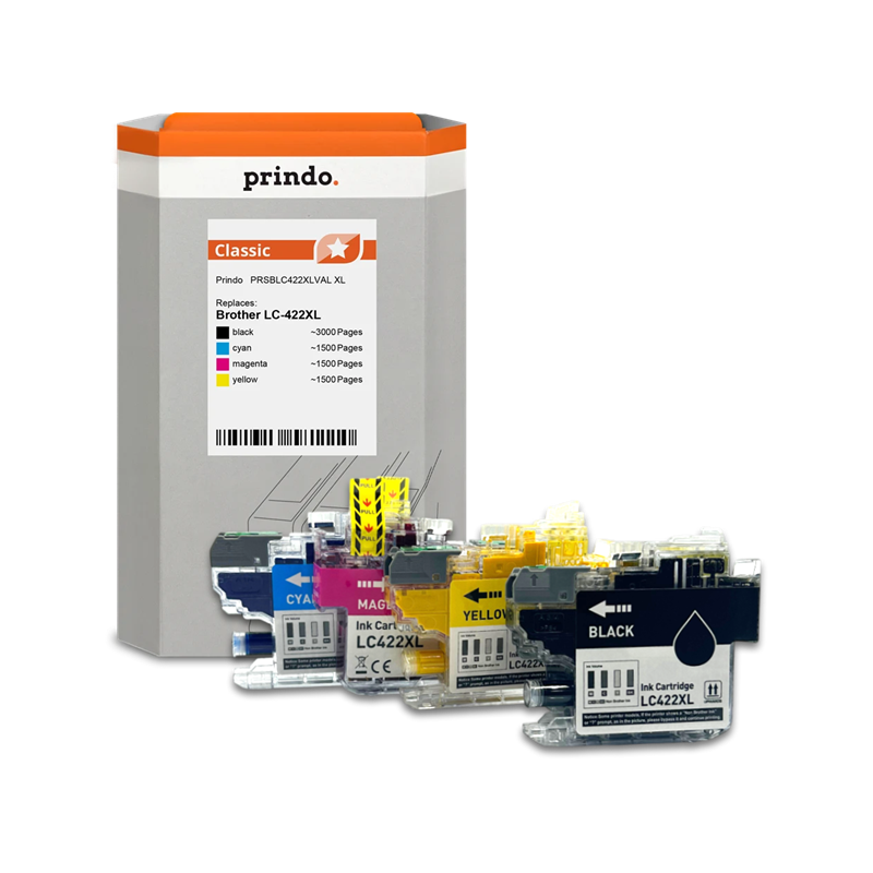 Brother LC-422XL Cartouche Pack 4 Couleurs compatible · Prindo Classic