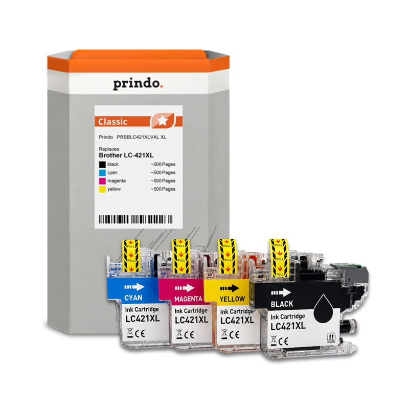 Brother LC-421XL Cartouche Pack 4 Couleurs compatible · Prindo Classic