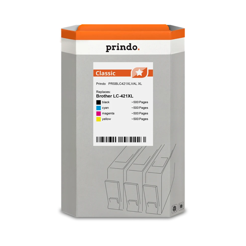 Brother LC-421XL Cartouche Pack 4 Couleurs compatible · Prindo Classic