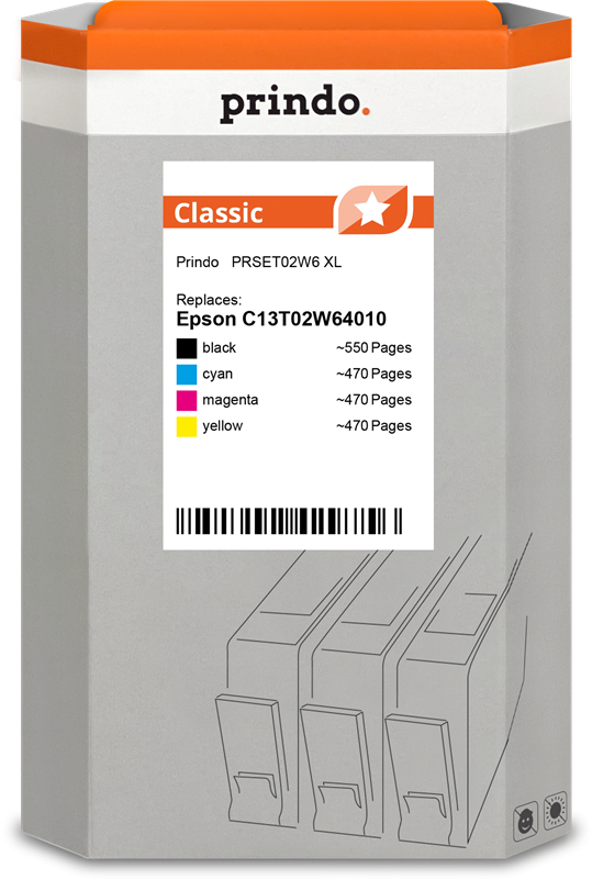 Epson 502XL Cartouche Pack 4 Couleurs compatible · Prindo Classic