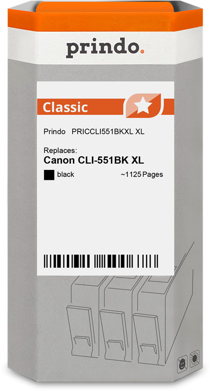 Canon CLI-551BK XL Cartouche Noir compatible équivalent à 6443B001 · Prindo Classic