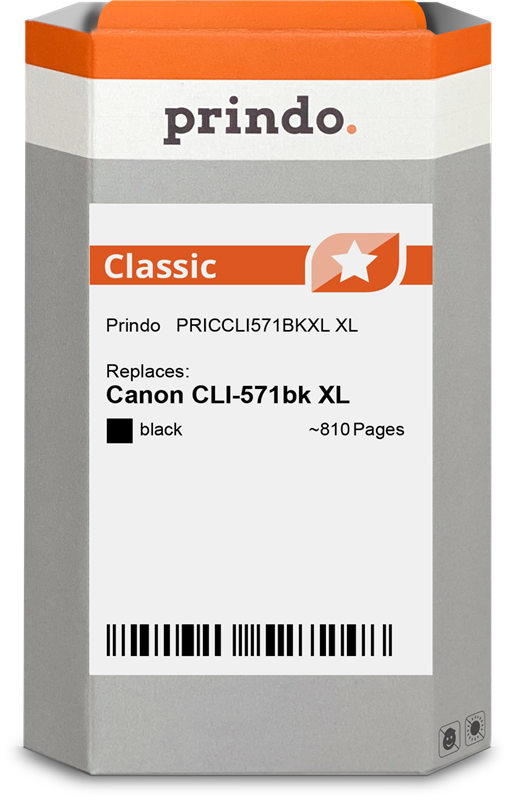 Canon CLI-571bk XL Cartouche Noir compatible équivalent à 0331C001 · Prindo Classic