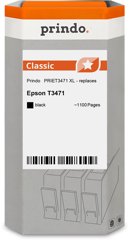 Epson 34 XL Cartouche Noir compatible équivalent à C13T34714010 · Prindo Classic
