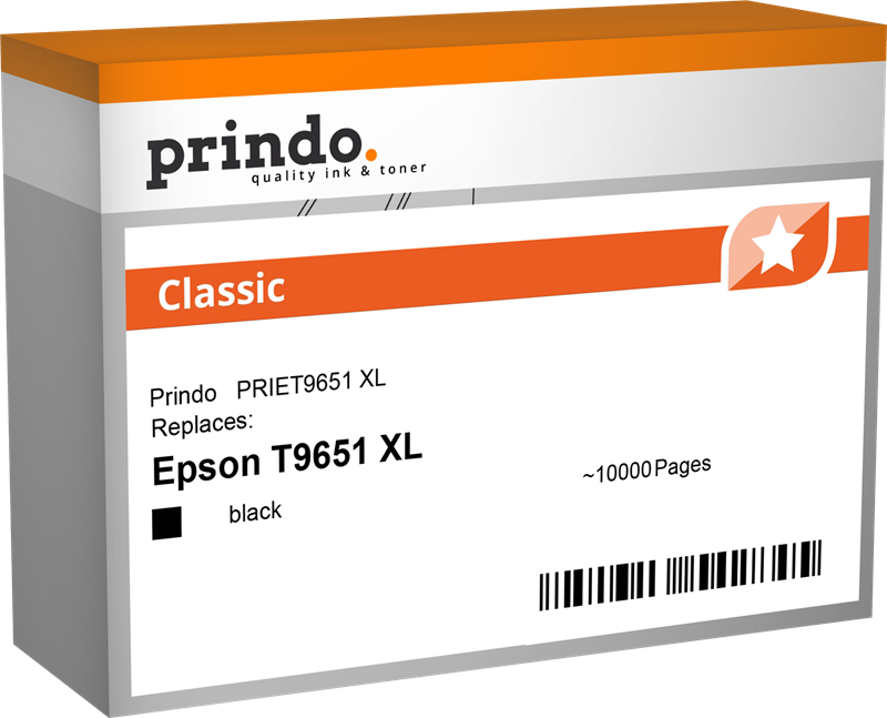 Epson T9651 XL Cartouche Noir compatible équivalent à C13T965140 · Prindo Classic