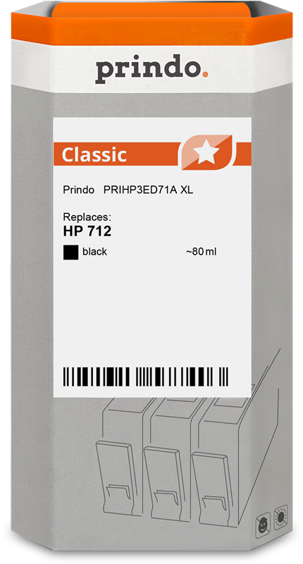 HP 712 Cartouche Noir compatible équivalent à 3ED71A · Prindo Classic