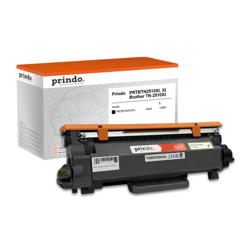 Brother TN-2510XL Toner Noir compatible · Prindo Classic