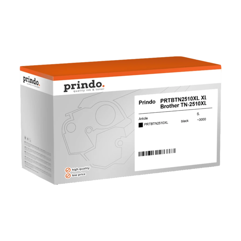Brother TN-2510XL Toner Noir compatible · Prindo Classic