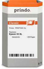 Epson 33 XL Cartouche Noir Photo compatible équivalent à C13T33614012 · Prindo Classic
