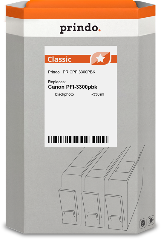 Canon PFI-3300pbk Cartouche Noir Photo compatible équivalent à 6433C001 · Prindo Classic
