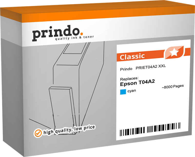 Epson T04A2 XXL Cartouche Cyan compatible équivalent à C13T04A24N · Prindo Classic