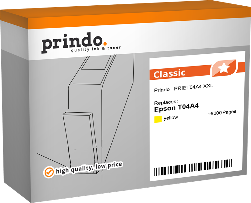 Epson T04A4 XXL Cartouche Jaune compatible équivalent à C13T04A44N · Prindo Classic