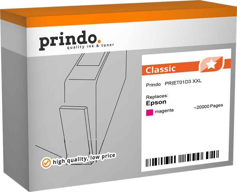 Epson T01D3 XXL Cartouche Magenta compatible équivalent à C13T01D300 · Prindo Classic
