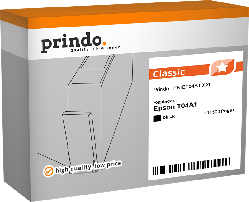 Epson T04A1 XXL Cartouche Noir compatible équivalent à C13T04A14N · Prindo Classic