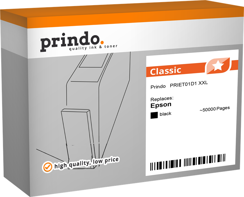 Epson T01D1 XXL Cartouche Noir compatible équivalent à C13T01D100 · Prindo Classic