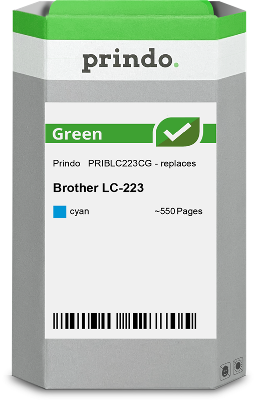 Brother LC223C Cartouche Cyan remanufacturé · Prindo Green