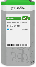 Brother LC980C Cartouche Cyan remanufacturé · Prindo Green
