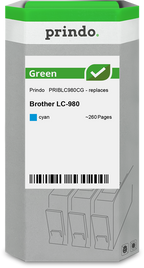 Brother LC980C Cartouche Cyan remanufacturé · Prindo Green