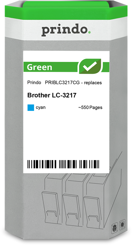 Brother LC3217C Cartouche Cyan remanufacturé · Prindo Green