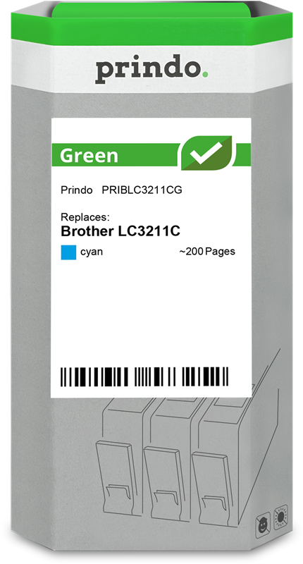 Brother LC3211C Cartouche Cyan remanufacturé · Prindo Green