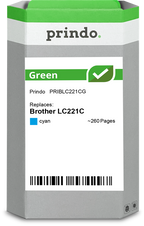 Brother LC221C Cartouche Cyan remanufacturé · Prindo Green