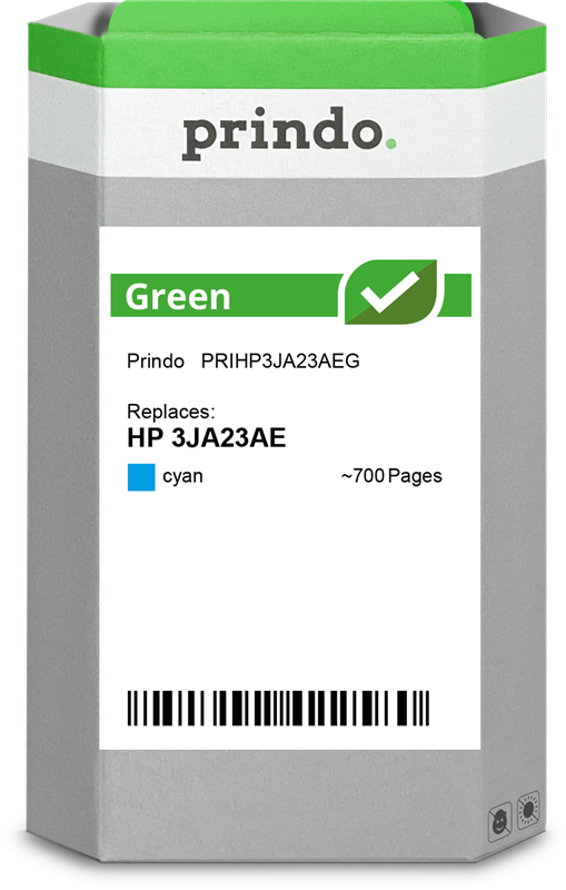 HP 963 Cartouche Cyan remanufacturé équivalent à 3JA23AE · Prindo Green