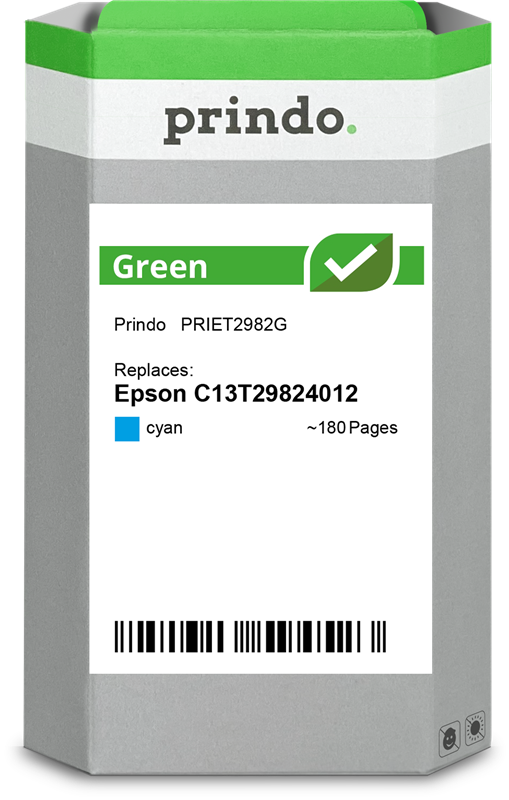 Epson C13T29824012 Cartouche Cyan remanufacturé · Prindo Green