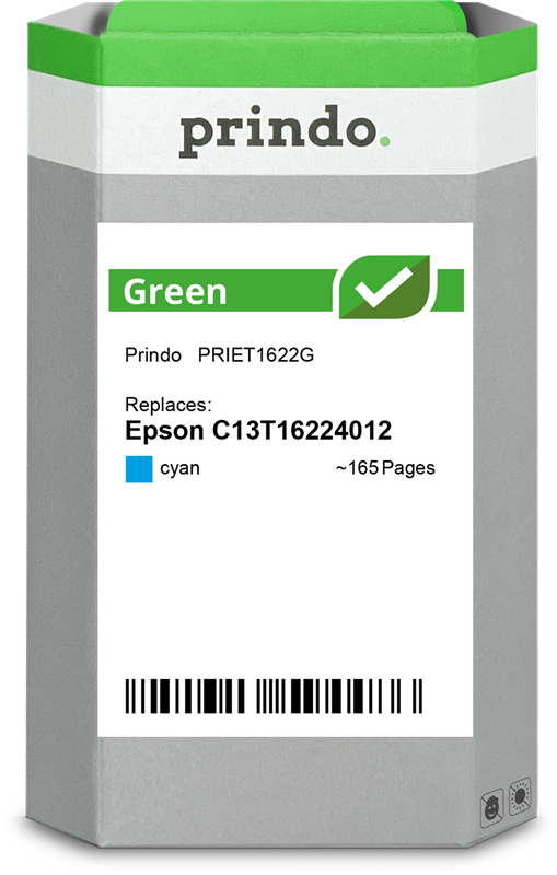 Epson C13T16224012 Cartouche Cyan remanufacturé · Prindo Green