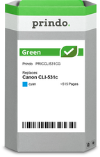 Canon CLI-531c Cartouche Cyan remanufacturé équivalent à 6119C001 · Prindo Green