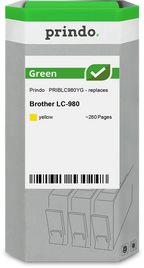 Brother LC980Y Cartouche Jaune remanufacturé · Prindo Green