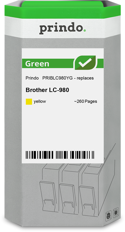 Brother LC980Y Cartouche Jaune remanufacturé · Prindo Green