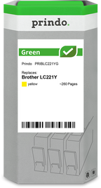Brother LC221Y Cartouche Jaune remanufacturé · Prindo Green