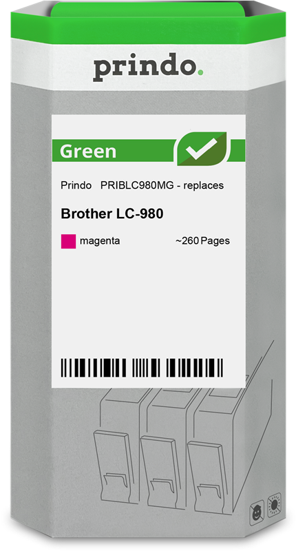 Brother LC980M Cartouche Magenta remanufacturé · Prindo Green