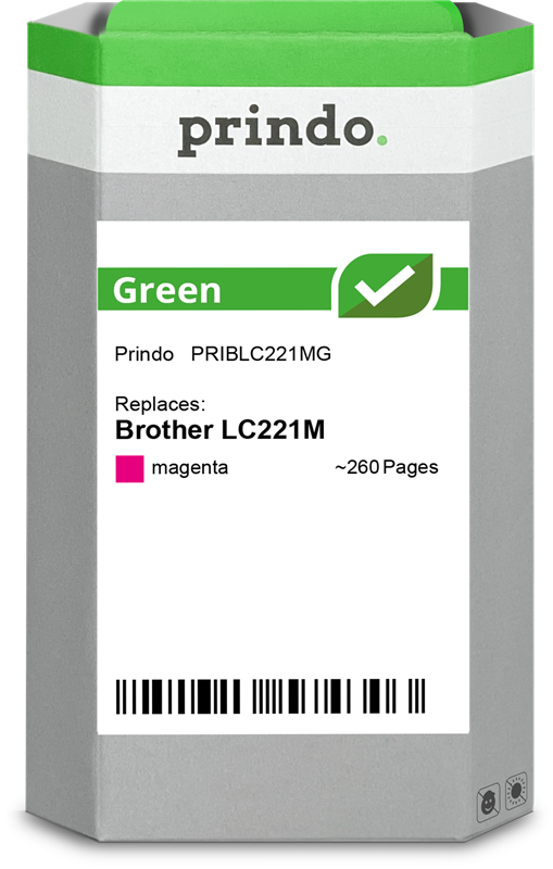 Brother LC221M Cartouche Magenta remanufacturé · Prindo Green