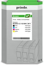 Brother LC-123 Cartouche Pack 4 Couleurs remanufacturé · Prindo Green