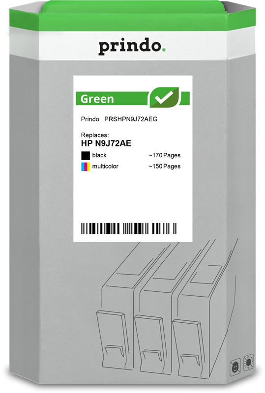 HP 301 Cartouche Pack 4 Couleurs remanufacturé · Prindo Green