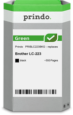 Brother LC223BK Cartouche Noir remanufacturé · Prindo Green