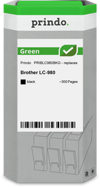 Brother LC980BK Cartouche Noir remanufacturé · Prindo Green