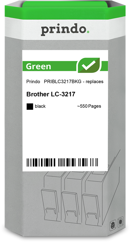 Brother LC3217BK Cartouche Noir remanufacturé · Prindo Green