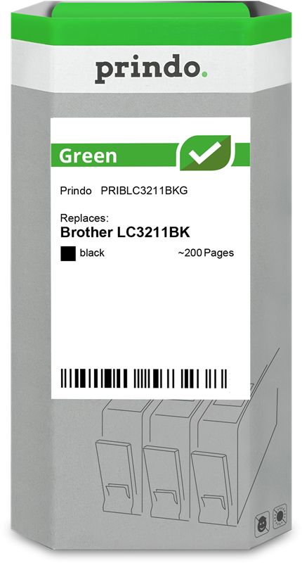 Brother LC3211BK Cartouche Noir remanufacturé · Prindo Green